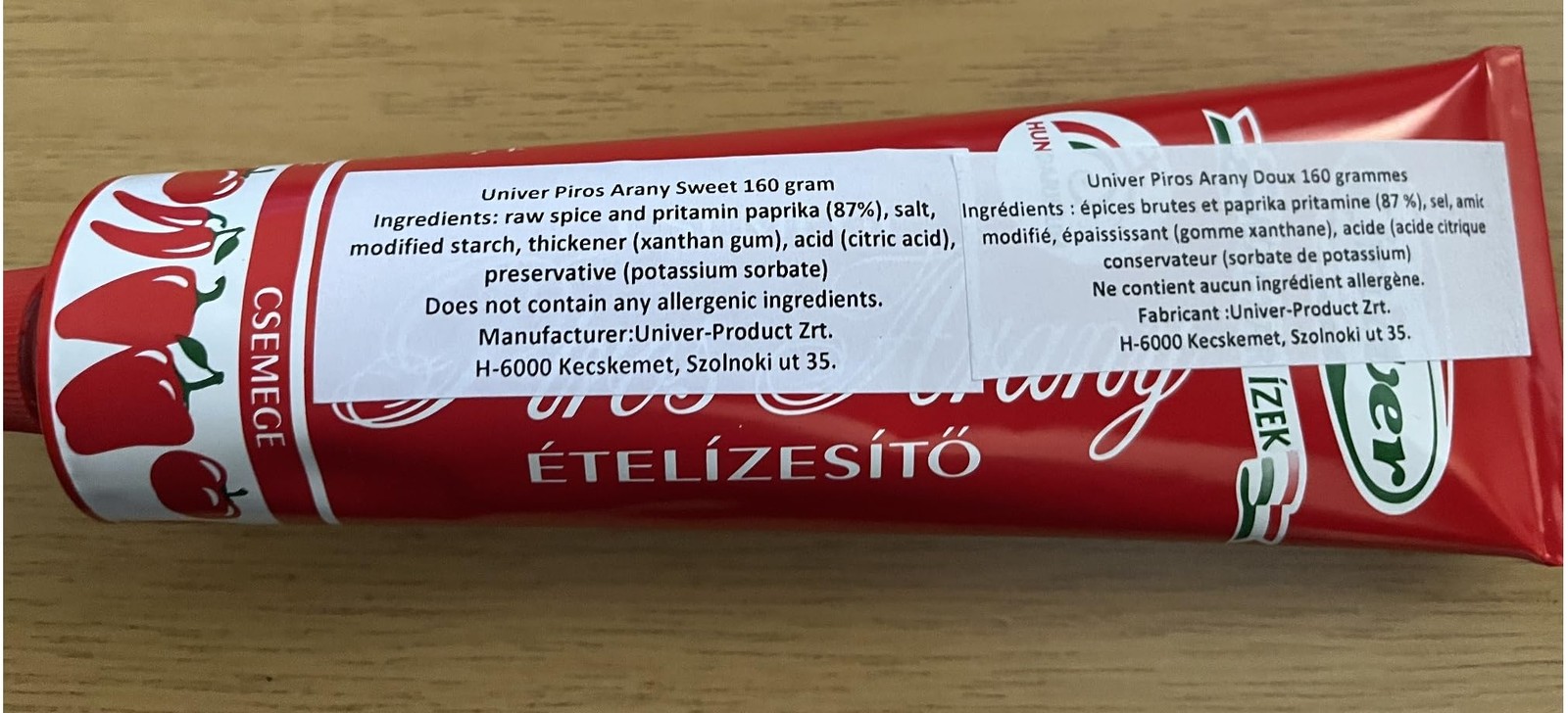 (Pack of 3) Authentic Univer Red Gold Hungarian Paprika Paste MILD SWEAT Csem