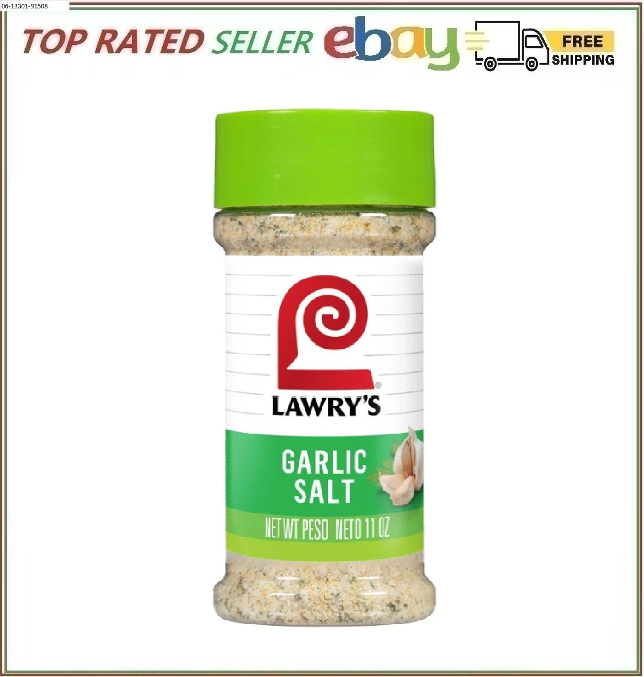 Lawry’s Garlic Salt with Parsley 11 oz – Coarse Ground Seasoning Blend.