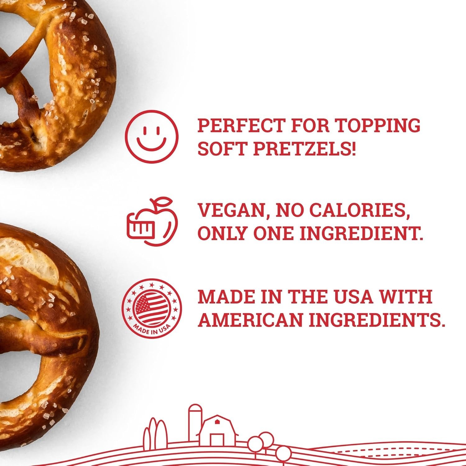 Coarse Pretzel Salt – 5LB No Additives for Perfect Toppings, Made in USA