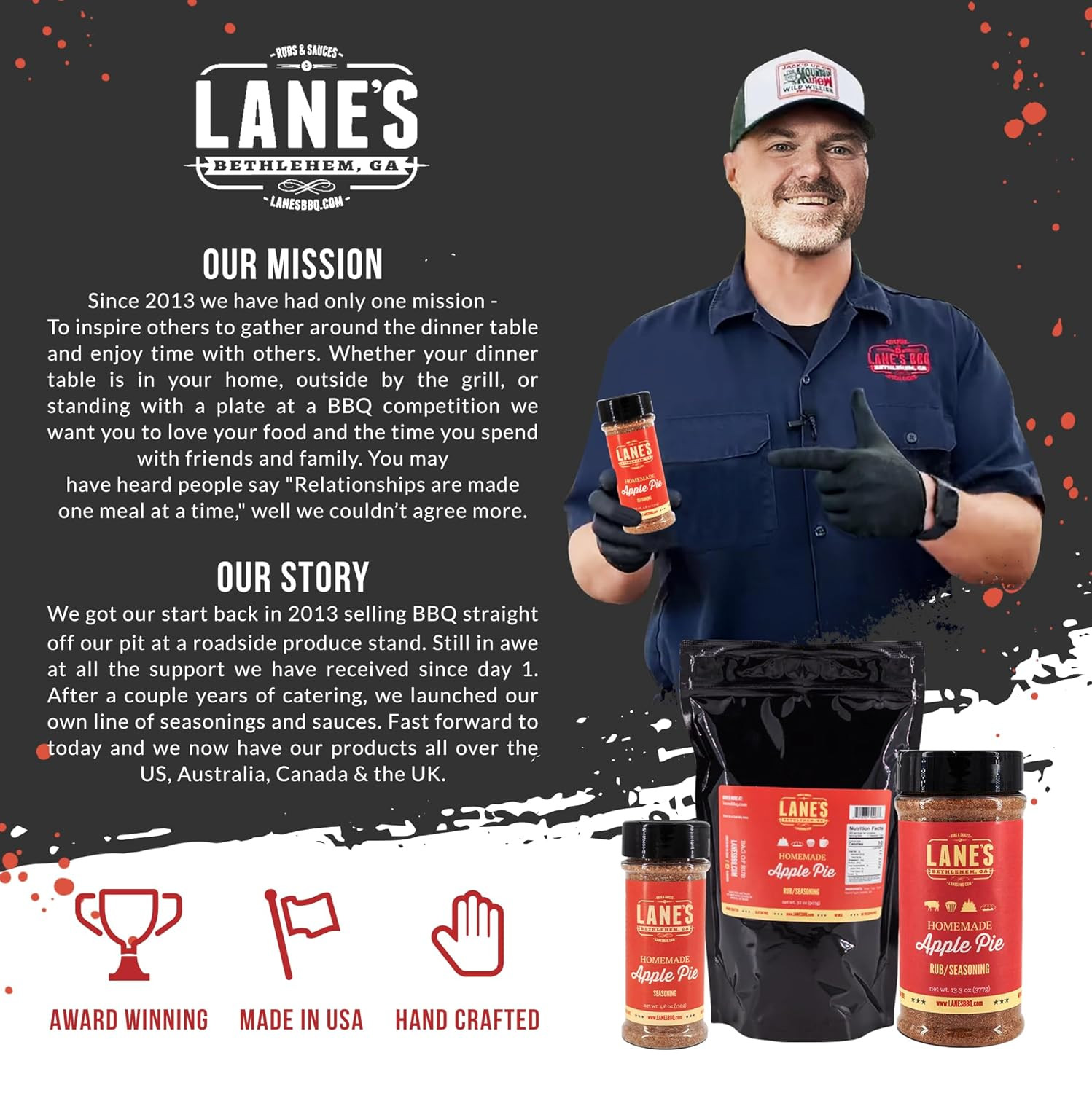 Lane’S Apple Pie Spice – 4.6 Oz, Sweet BBQ Rub Seasoning | All-Natural Apple BBQ