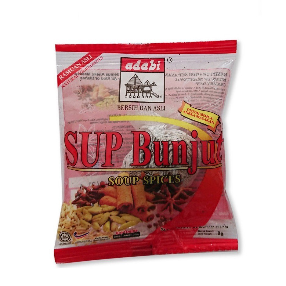 24 X 8G ADABI SUP BUNJUT Easy To Cook Soup Spices Flavourful Soup 2 sets Halal