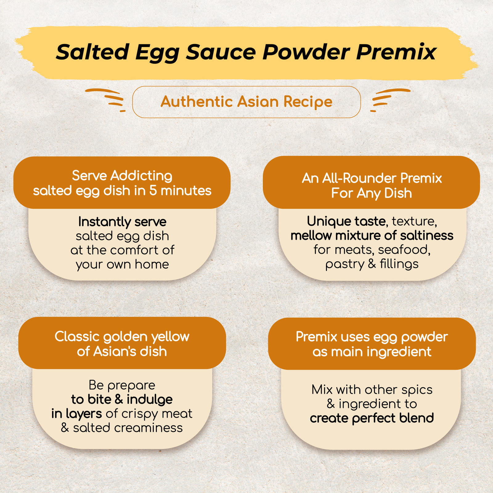 2x HEXA Salted Egg Sauce Powder Premix 2.8oz Ready-To-Mix With Snacks