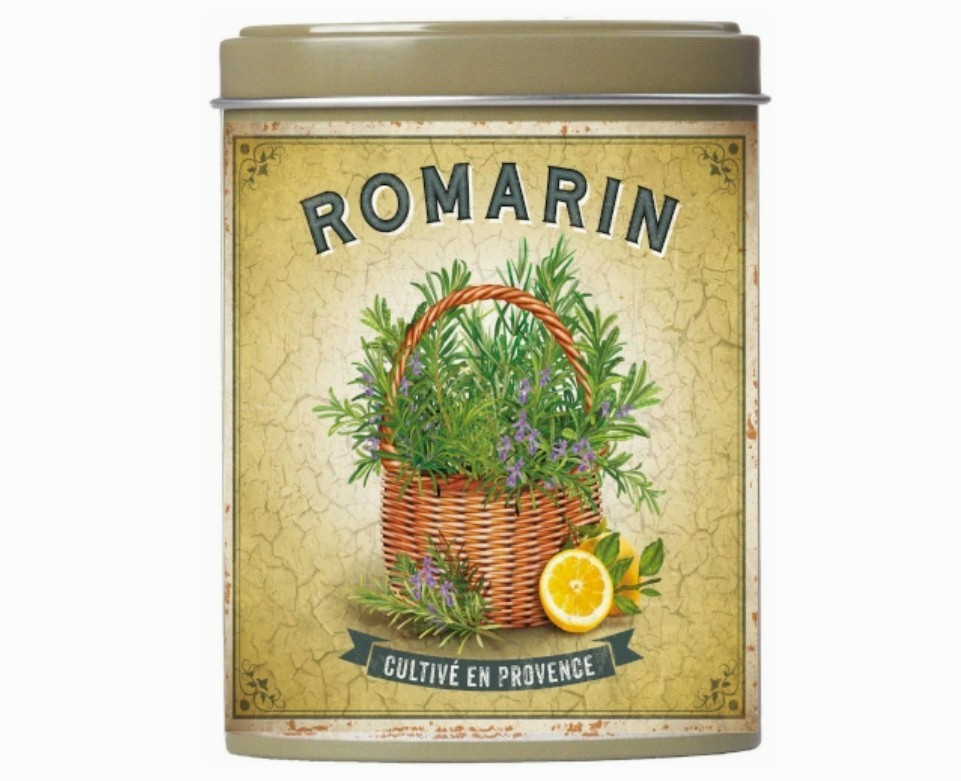 Esprit Provence, Romarin (French Provence Rosemary) in Lidded Decorative Tin