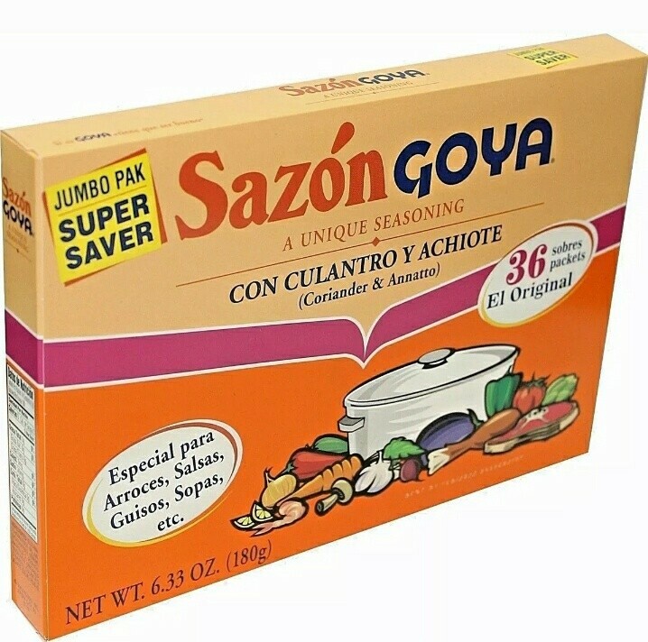(BOX OF 36PKS) GOYA SAZON CON CULANTRO Y ACHIOTE SEASONING CORIANDER & ANNATTO