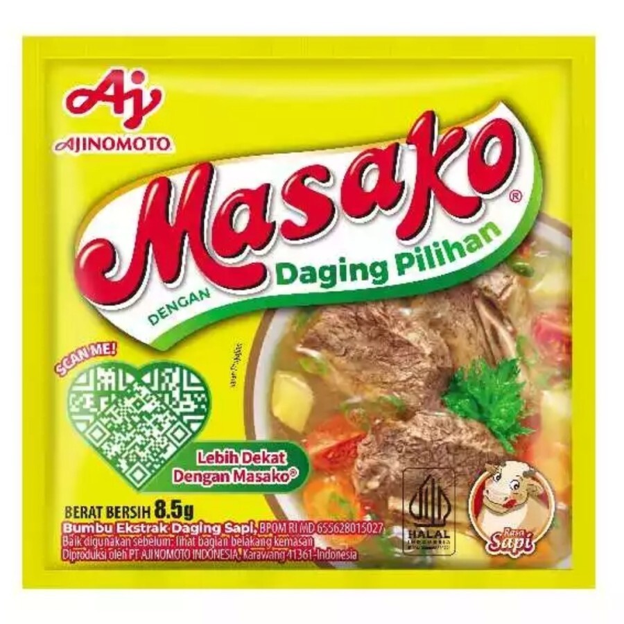 12pcs Masako Beef Stock Flavour 8.5g Enhancer Seasoning Powder