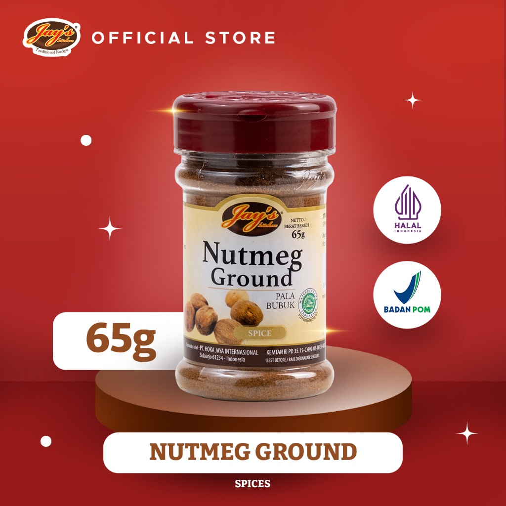 Ground Nutmeg Powder 65g warm baking spice aromatic authentic flavor
