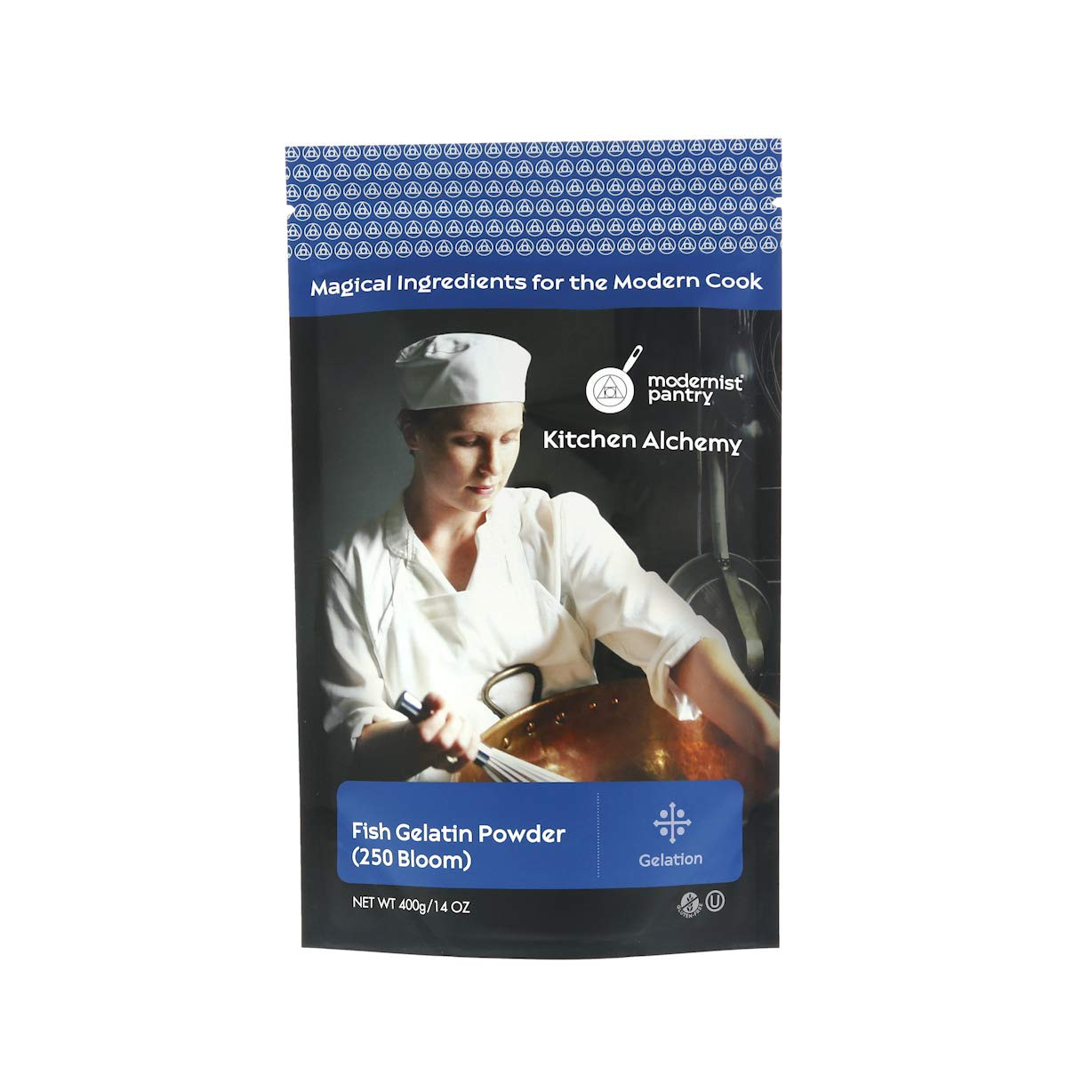Pure Fish Gelatin Powder (250 Bloom) Gluten-Free OU Kosher Certified – 400G/14Oz
