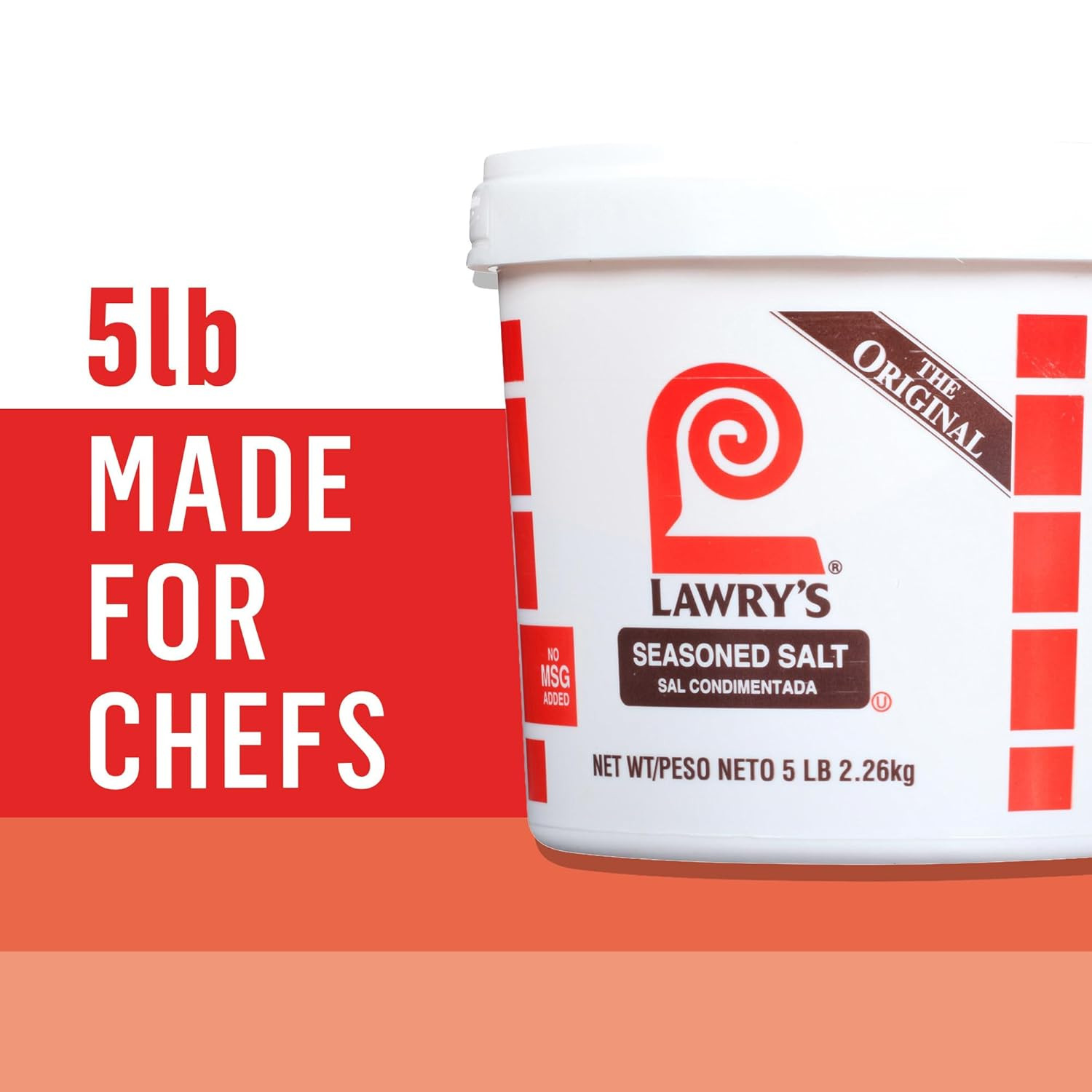 Lawrys Seasoned Salt, 5 Lb – One 5 Pound Container of All-Purpose Seasoned Salt