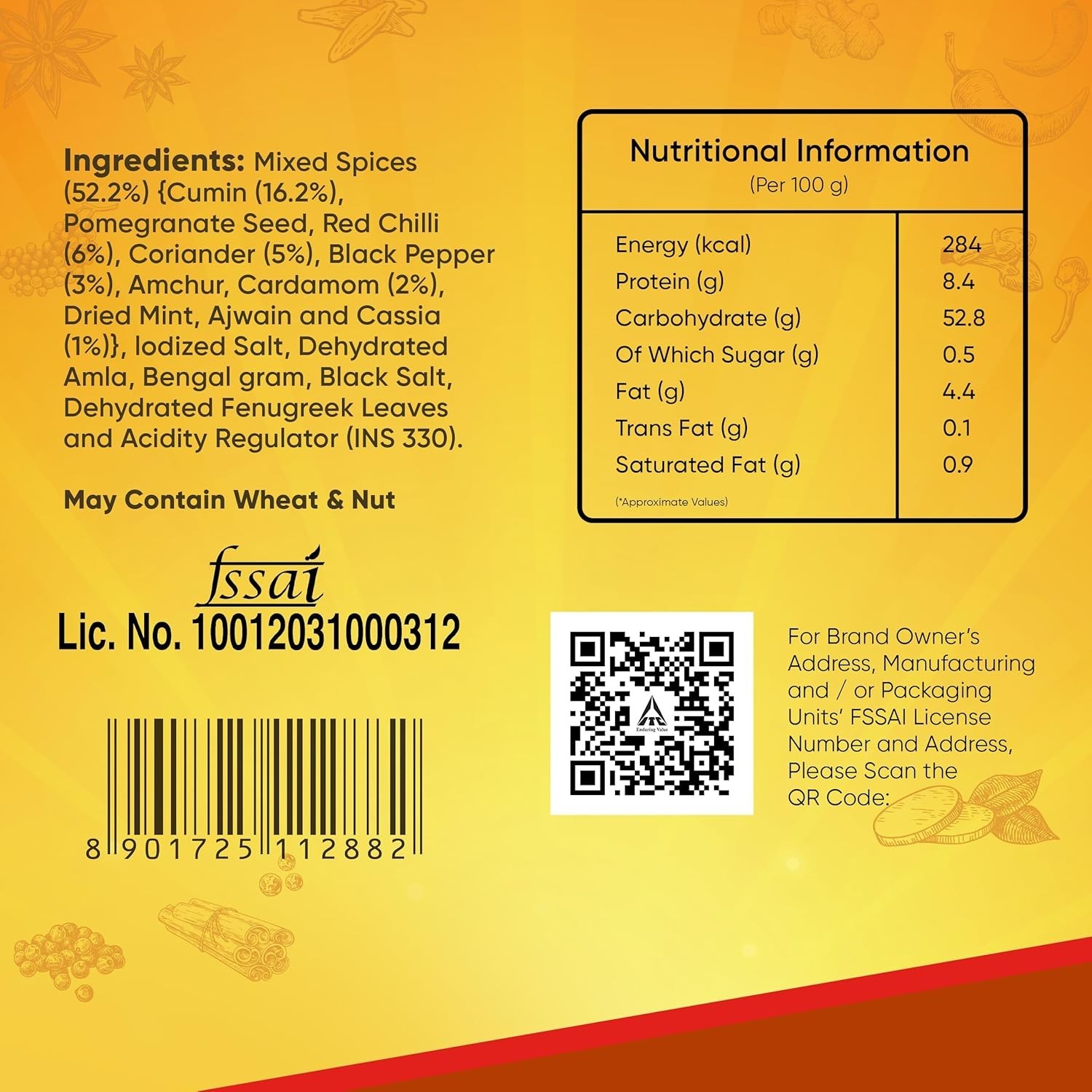 Aashirvaad Punjabi Chole Masala, 100g
