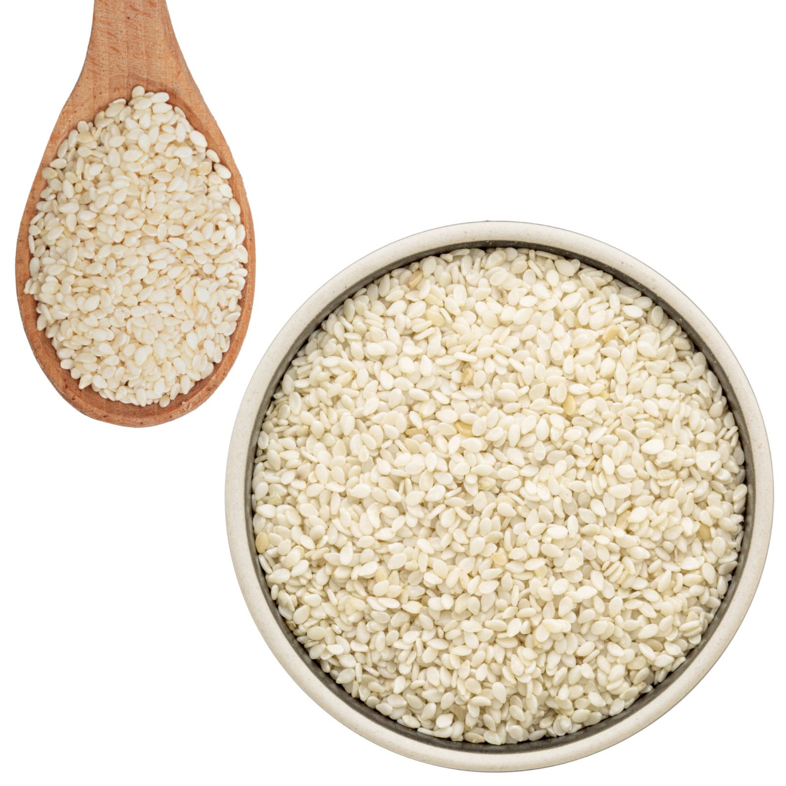 White Sesame Seeds Hulled Raw 100% Pure Natural Non-GMO, Kosher, Vegan Bulk