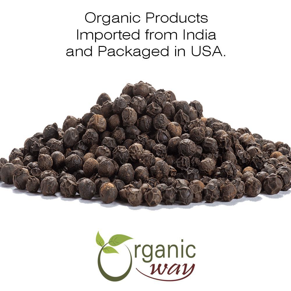 Organic Way Whole Black Pepper – Grinder Refill | Kosher & USDA Certified