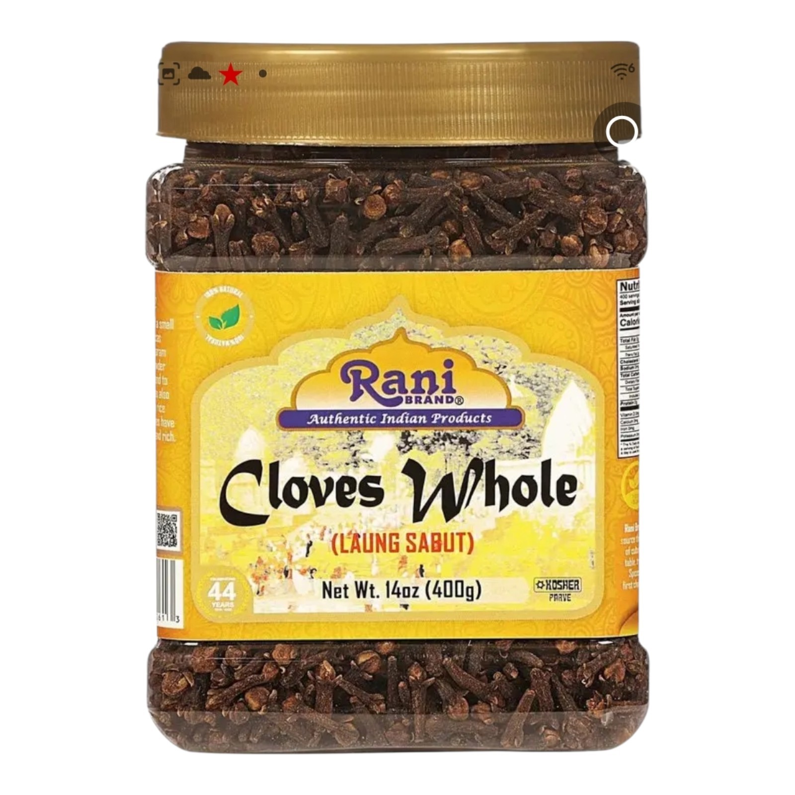 Rani Cloves Whole (Laung) 14Oz (400G) Great for Food, Tea, Pomander Balls and Po