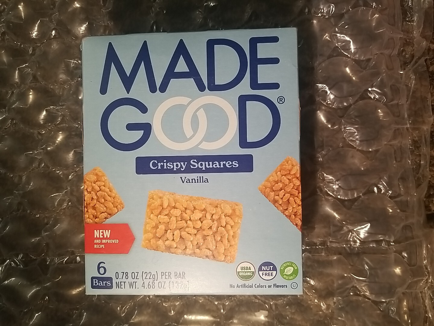 Crispy Squares, Vanilla, 6 Bars, 0.78 oz (22 g) Each