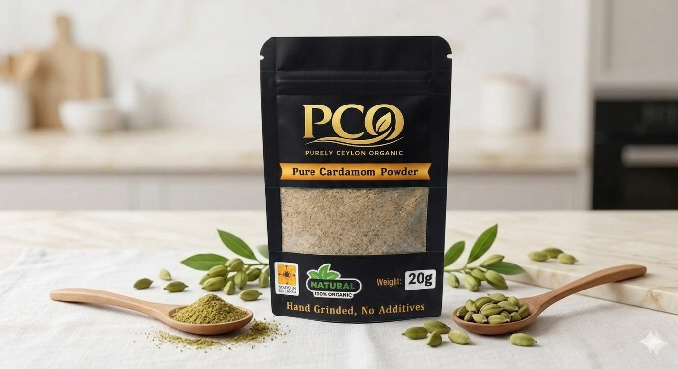 Organic Cardamom Powder 100% Pure Ceylon Sri Lankan Spice for Tea Baking Cooking