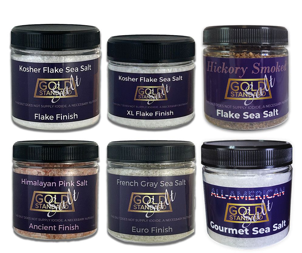 Gold Standard Salt Gourmet Finishing Salt Collection – 6 Jar Variety Pack