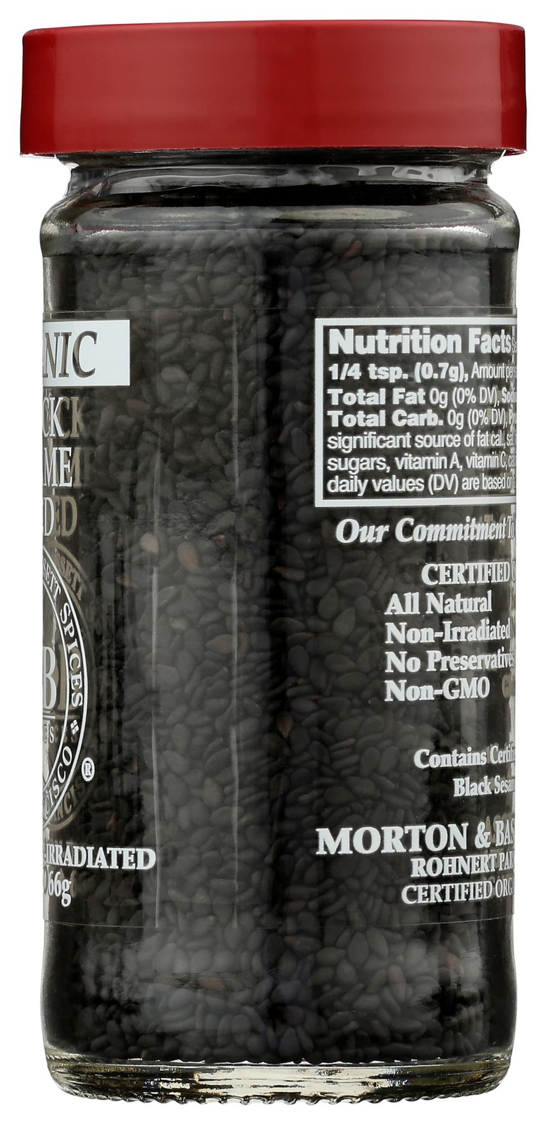 & Organic Black Sesame Seeds For Baking Salt 2.3 Oz Jar