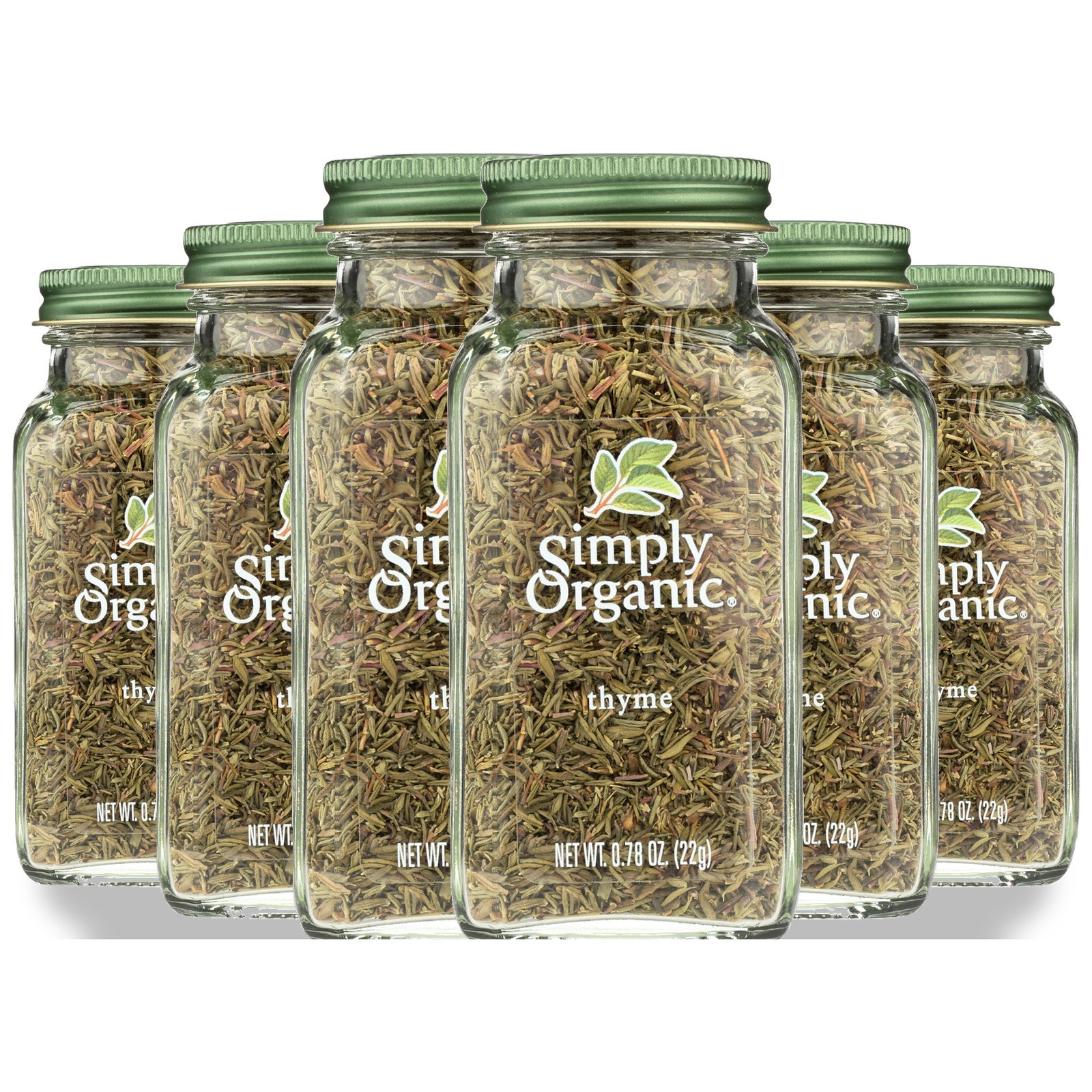 Whole Thyme Leaf Seasoning Simply Organic 0.78 Oz Herbs 78 6 Pack