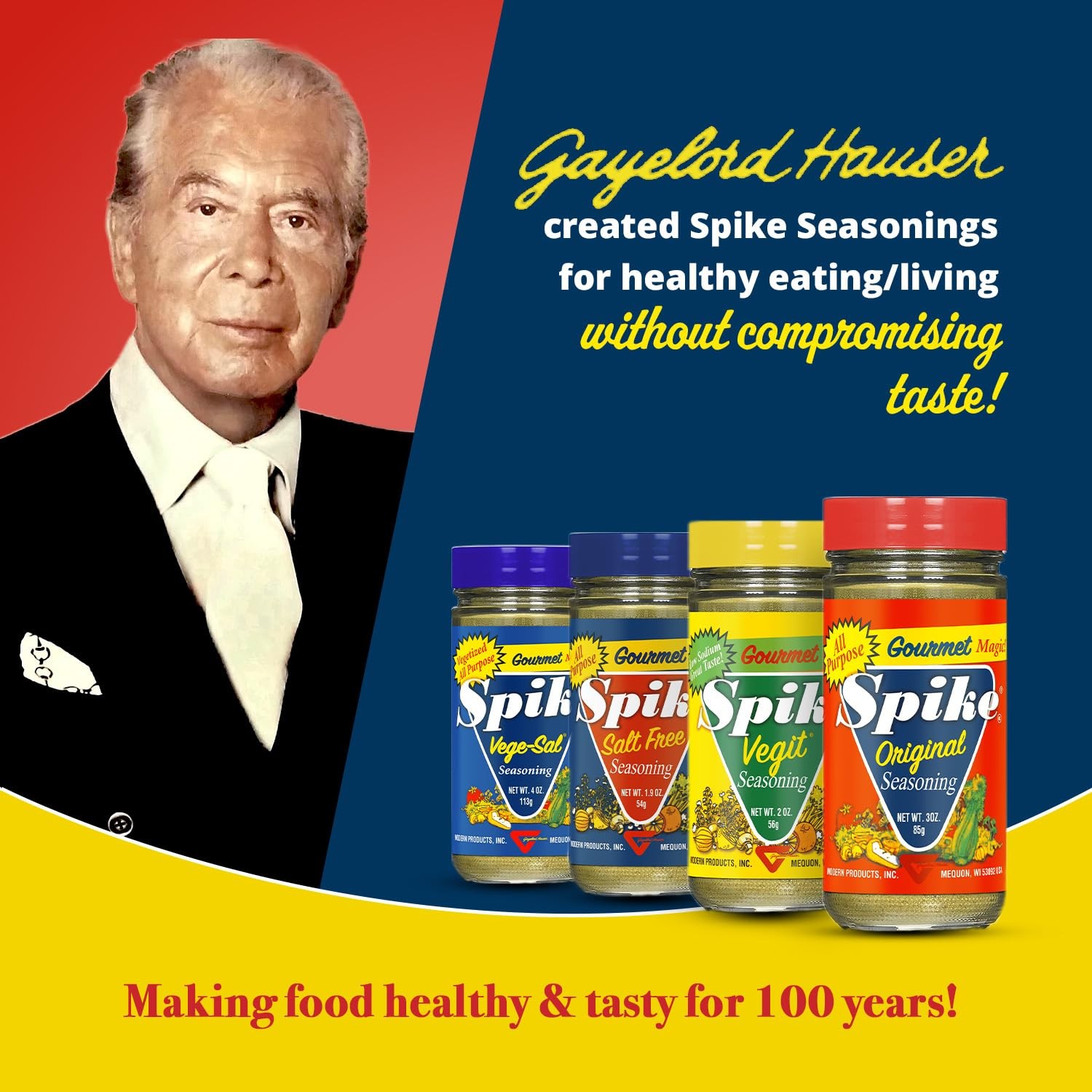 Spike Seasoning Gaylord Hauser 3 oz Salt