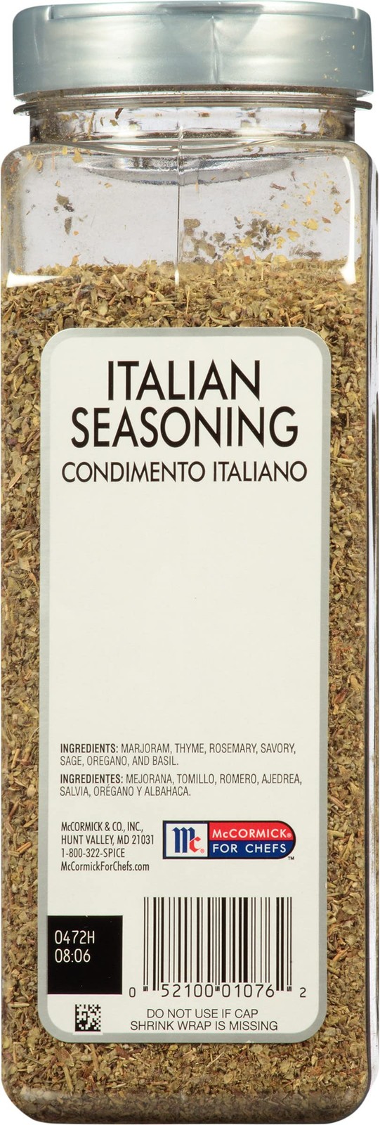 McCormick Culinary Italian Seasoning, 6.25 oz – One 6.25 Ounce Container of