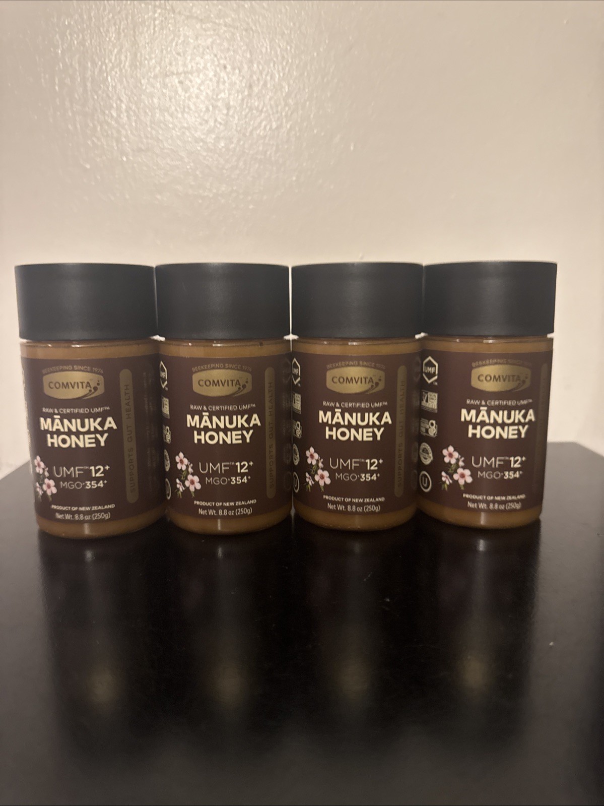 Comvita Raw & Wild New Zealand Manuka Honey Certified UMF 12+ MGO 354+ (250g) 4X
