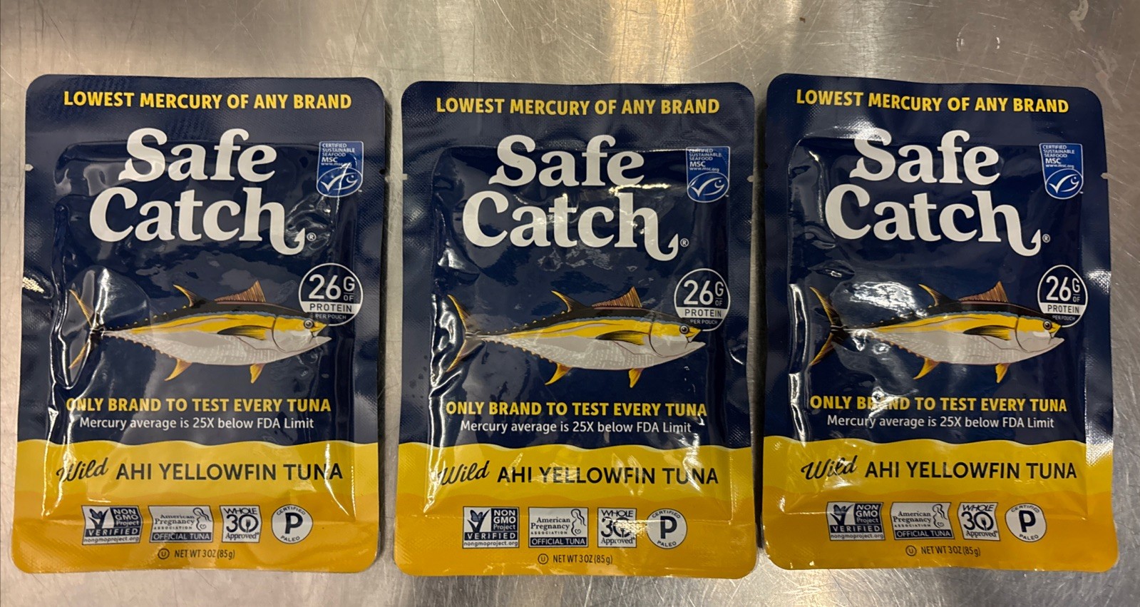 Safe Catch Garlic Herb Wild Tuna Pouch By Safe Catch 2.6 Oz 12 Pack Variety Set