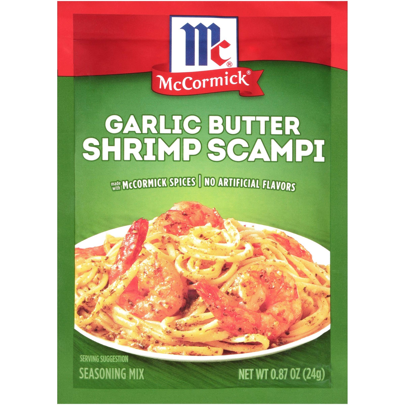 McCormick Garlic Butter Shrimp Scampi Seasoning Mix, 0.87 oz Pack of 12