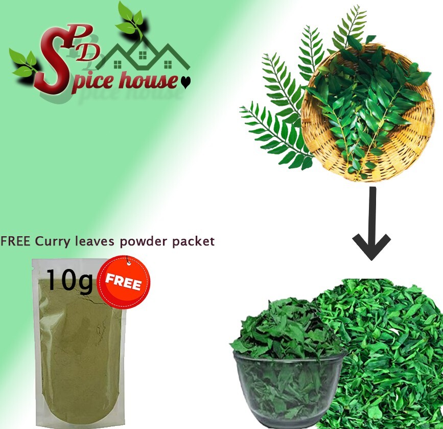 Dried curry leaves 100% natural premium quality SriLanka product 35g (SPICE )