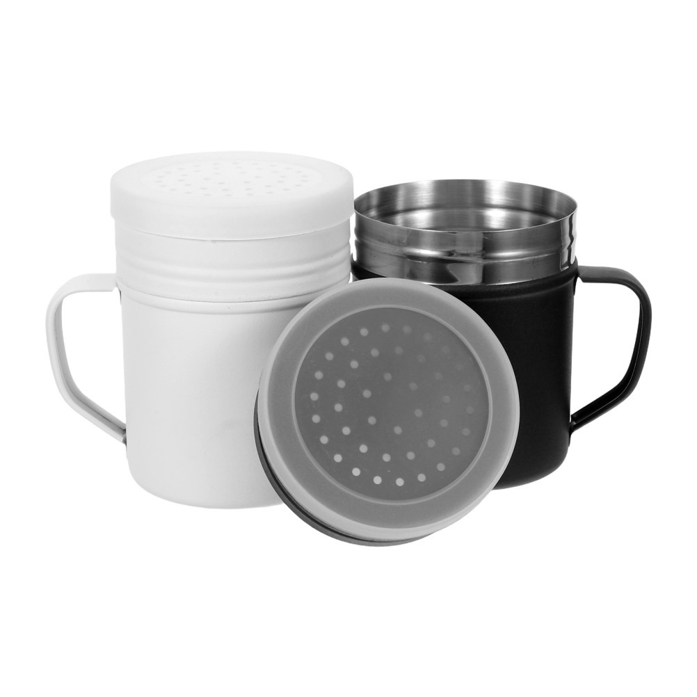 2pcs Stainless Steel BBQ Seasoning Shaker Bottle with Fine Mesh Lid & Handle,