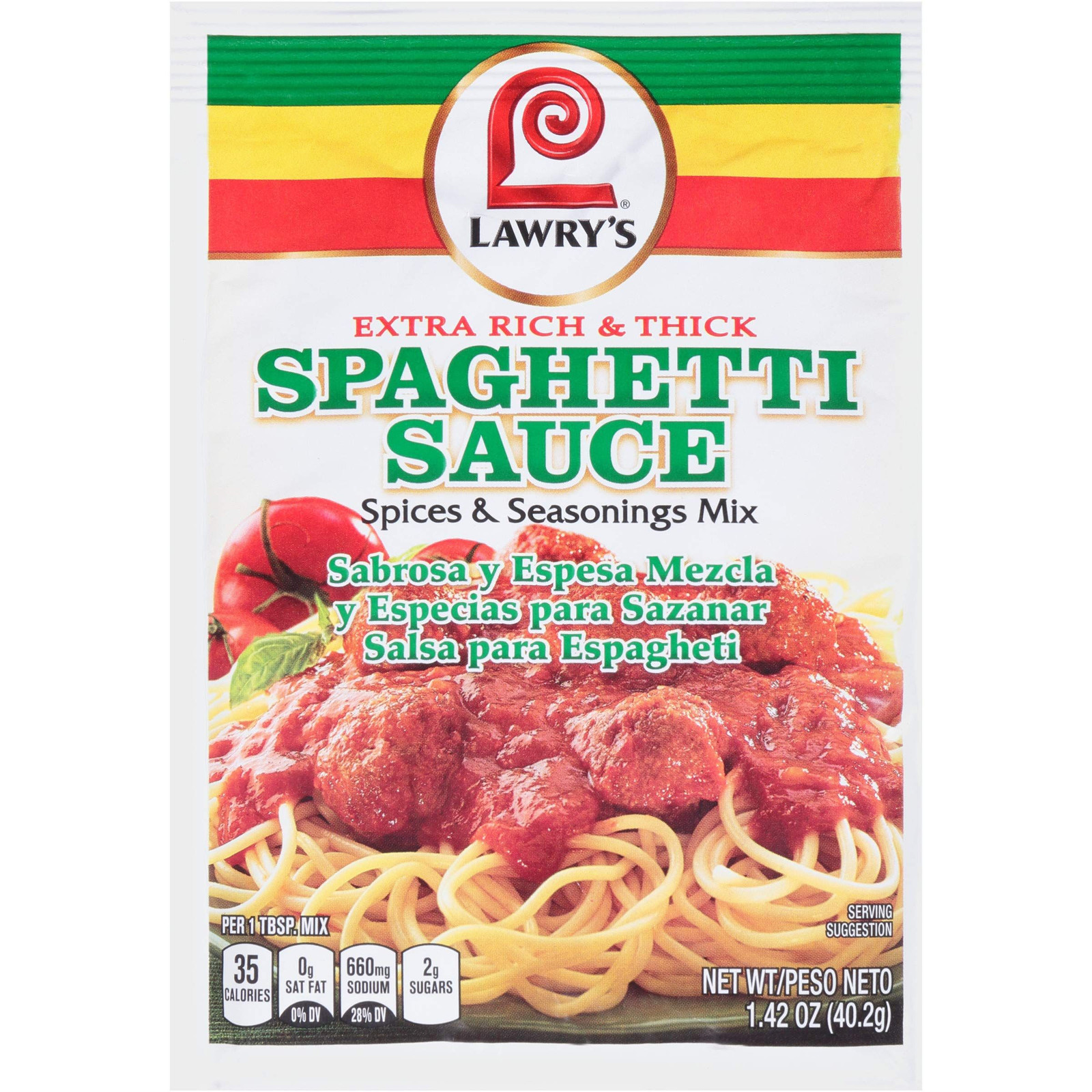 Lawry’s Extra Rich & Thick Spaghetti Sauce Spices & 1.42 Ounce (Pack of 12)