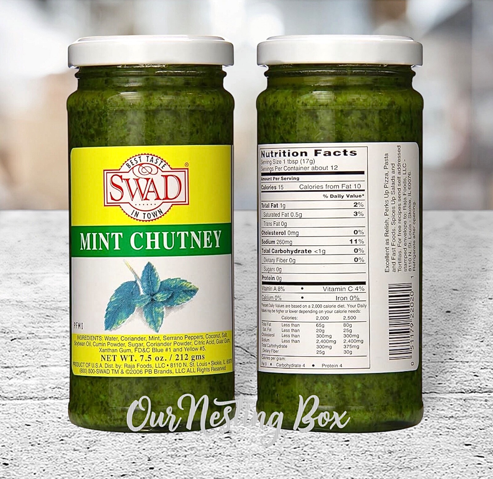 Swad Mint Chutney, 7.5 oz Each