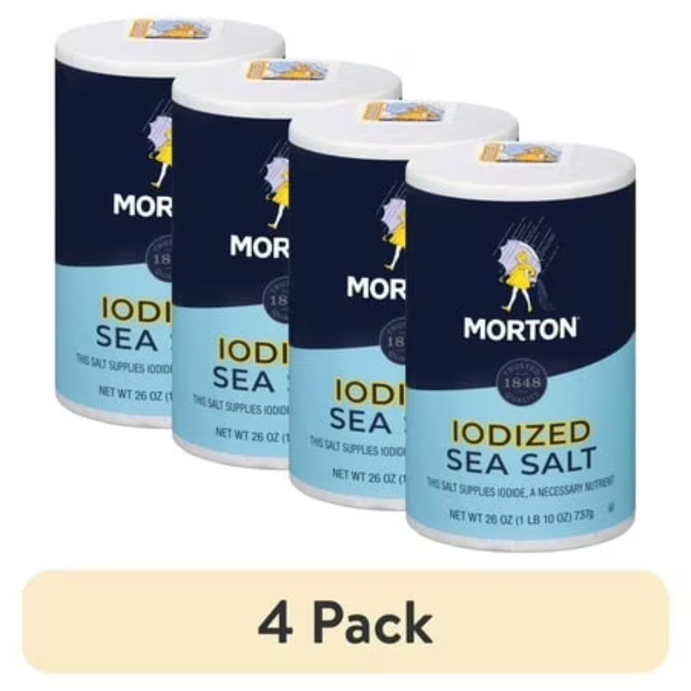 Iodized Sea Salt All-Purpose Seasoning 26 oz Pack of 4