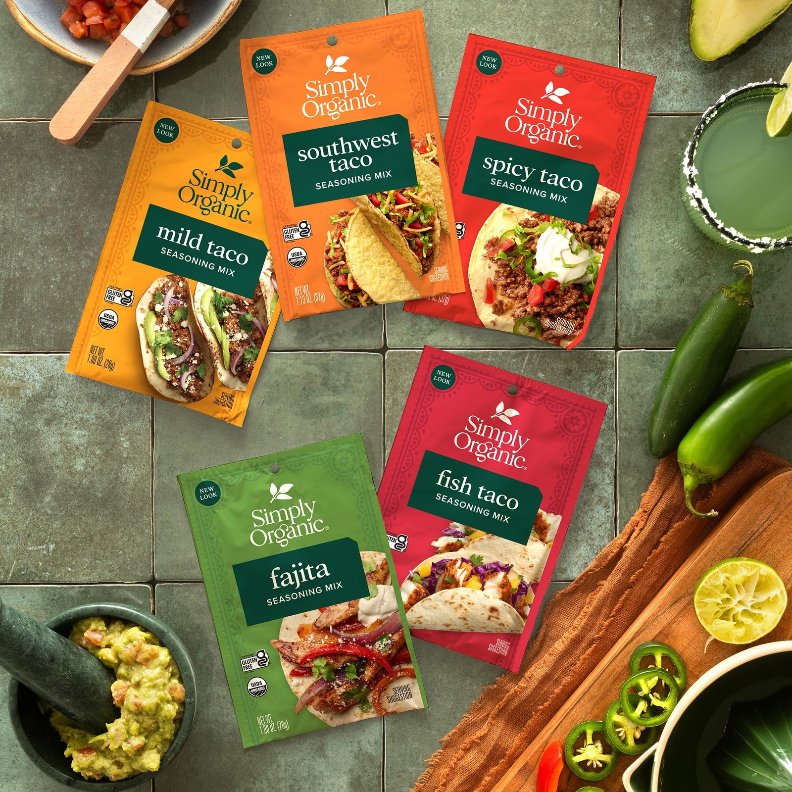 Simply Organic Southwest Taco Seasoning Mix, Gluten Free, Certified Organic,