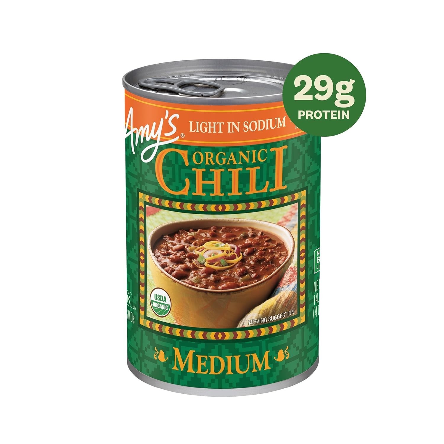 Organic Chili 12pk 14.7oz Cans Light Sodium Gluten Free Red Bean Tofu