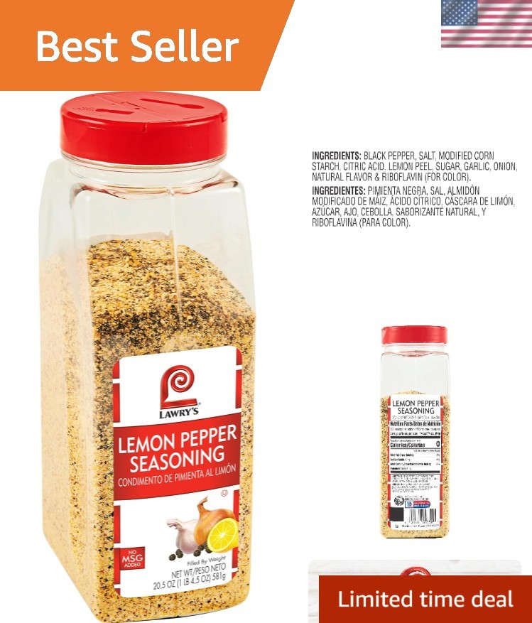 Lemon Pepper Seasoning – 20.5 oz for Flavorful Cooking Adventures