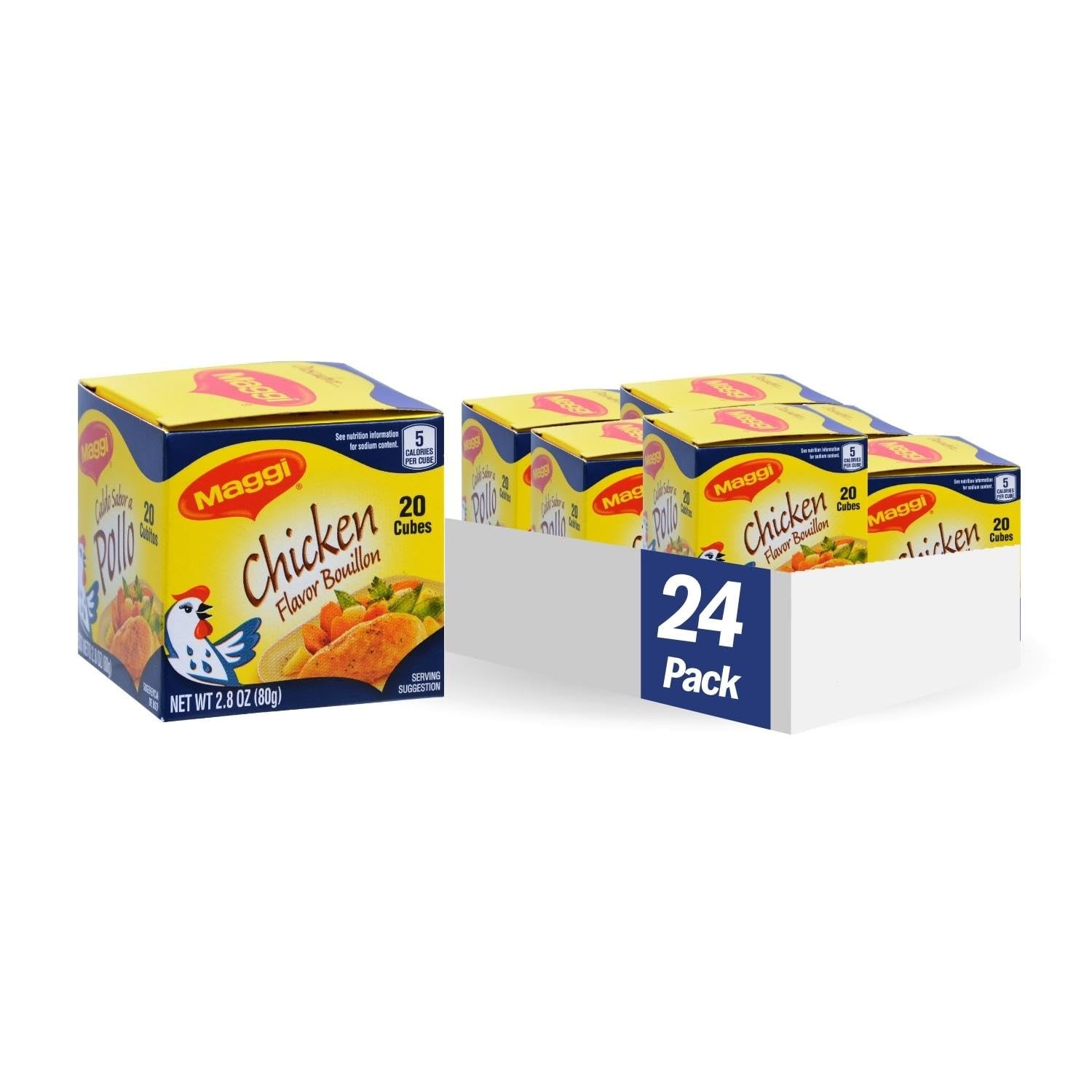 Chicken Flavor Bouillon 20 Cubes, 2.80 Ounce (Pack of 24)
