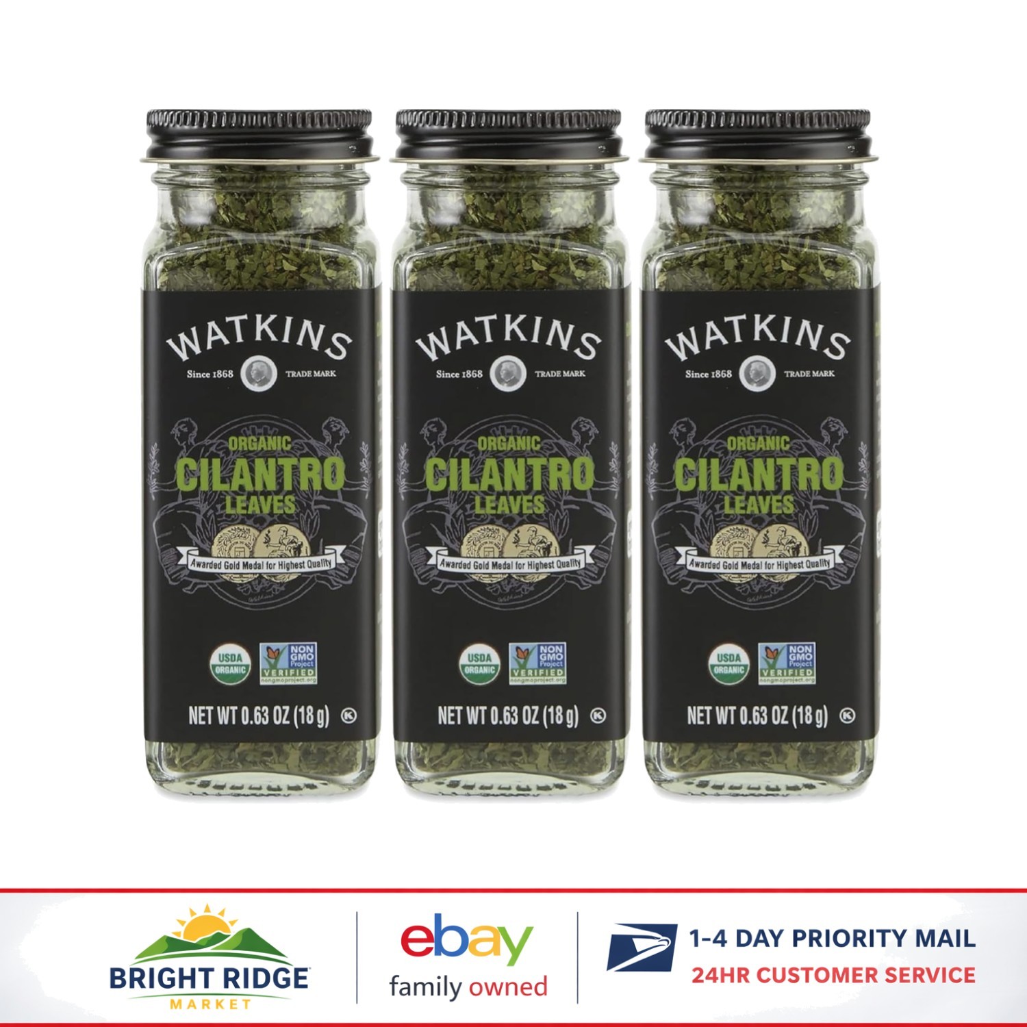 Gourmet Organic Cilantro Leaves Spice Set – 3 Jars for Cooking & Seasoning