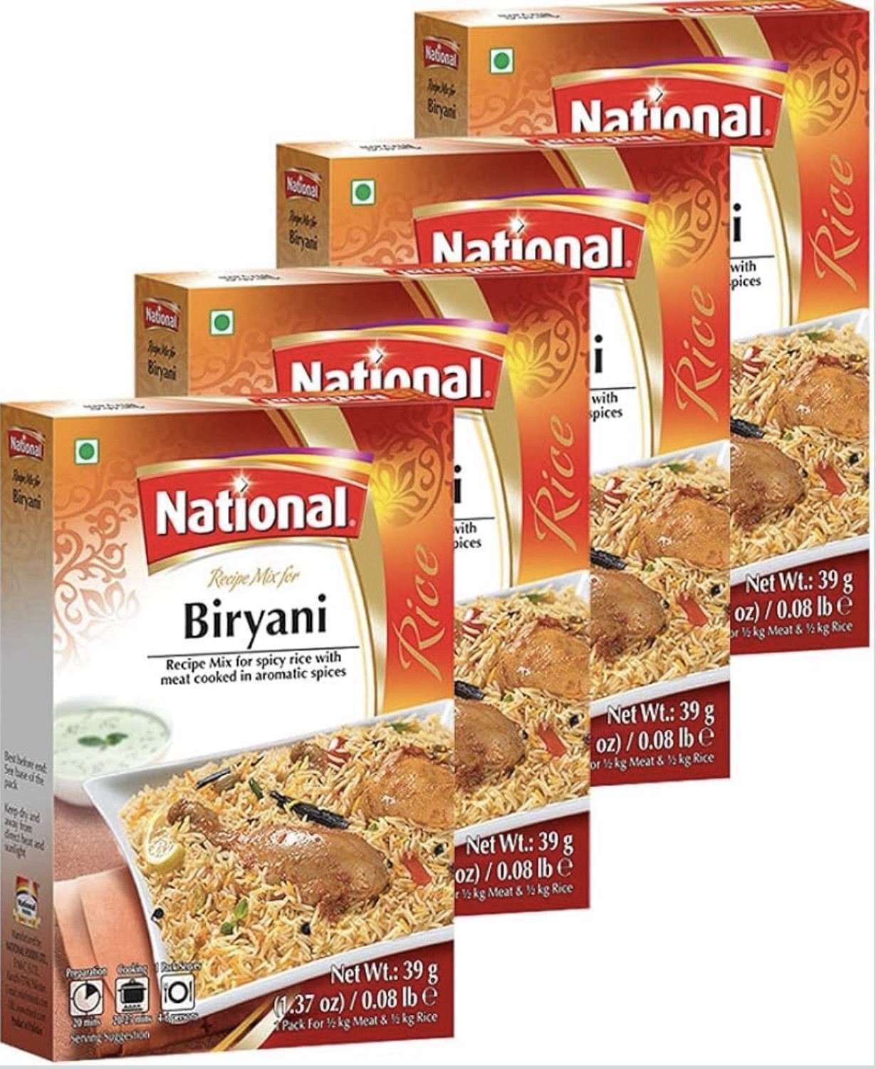 Biryani Recipe Mix Masala 2.74 oz Meat Layered Pilaf Cook (6 Pack)
