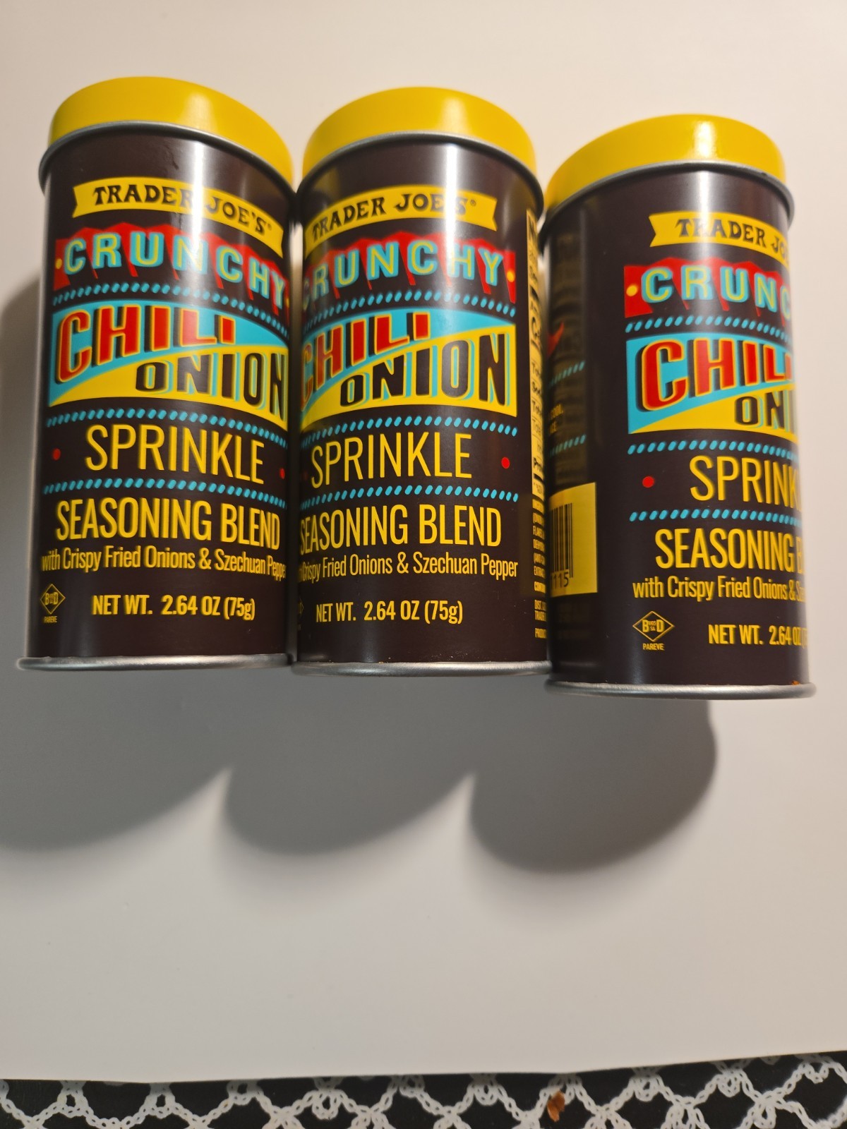 3-Trader Joe’s Crunchy Chili Onion Crunch Sprinkle Seasoning Blend NEW RARE