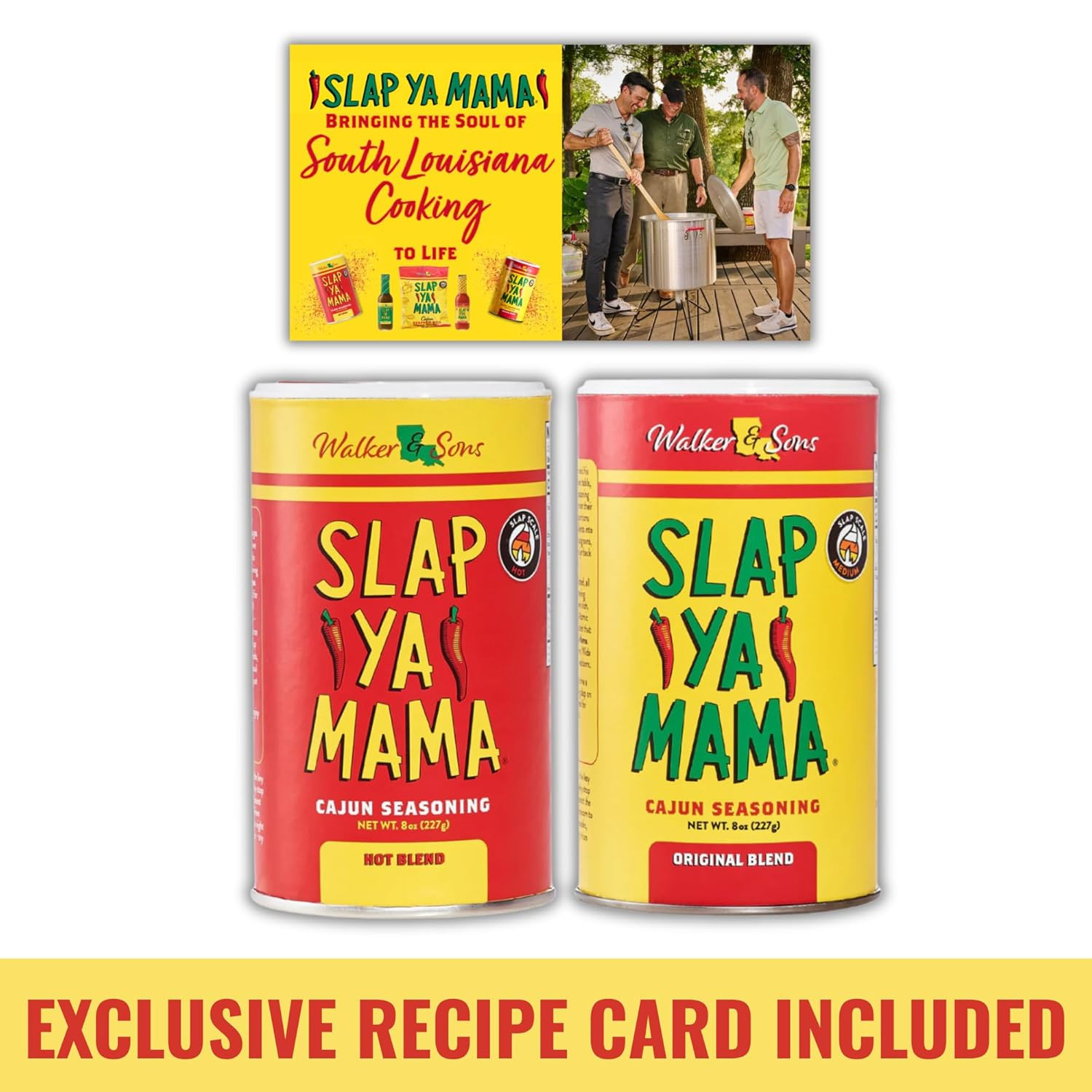 Slap Ya Mama Cajun Seasoning from Louisiana, Spice Variety Pack, 8 Ounce Cans, 1