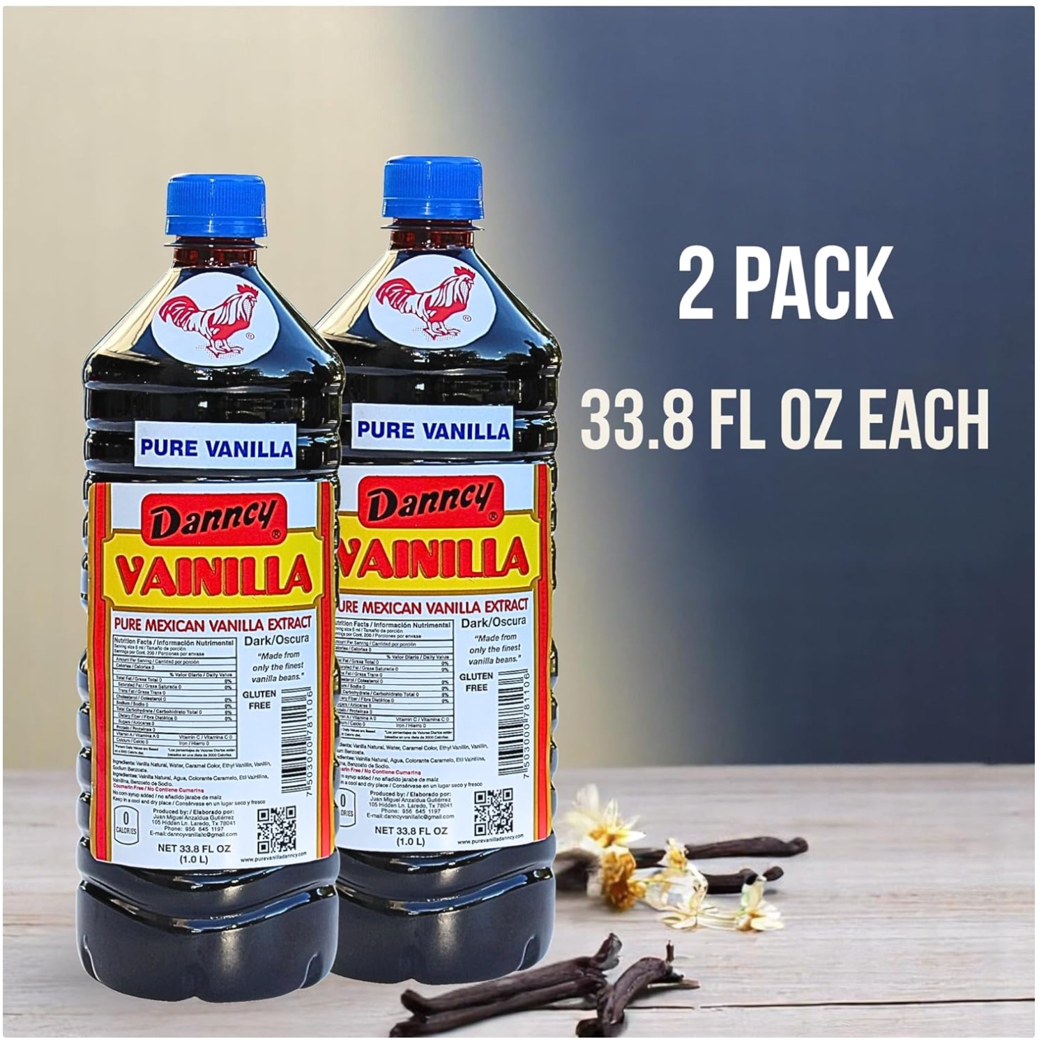 Authentic Mexican Vanilla Extract 2-Pack