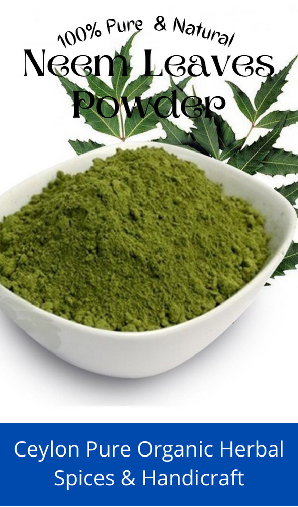 Ceylon 100% pure high quality organic Dried Neem Leaves Powder for Free Shipping