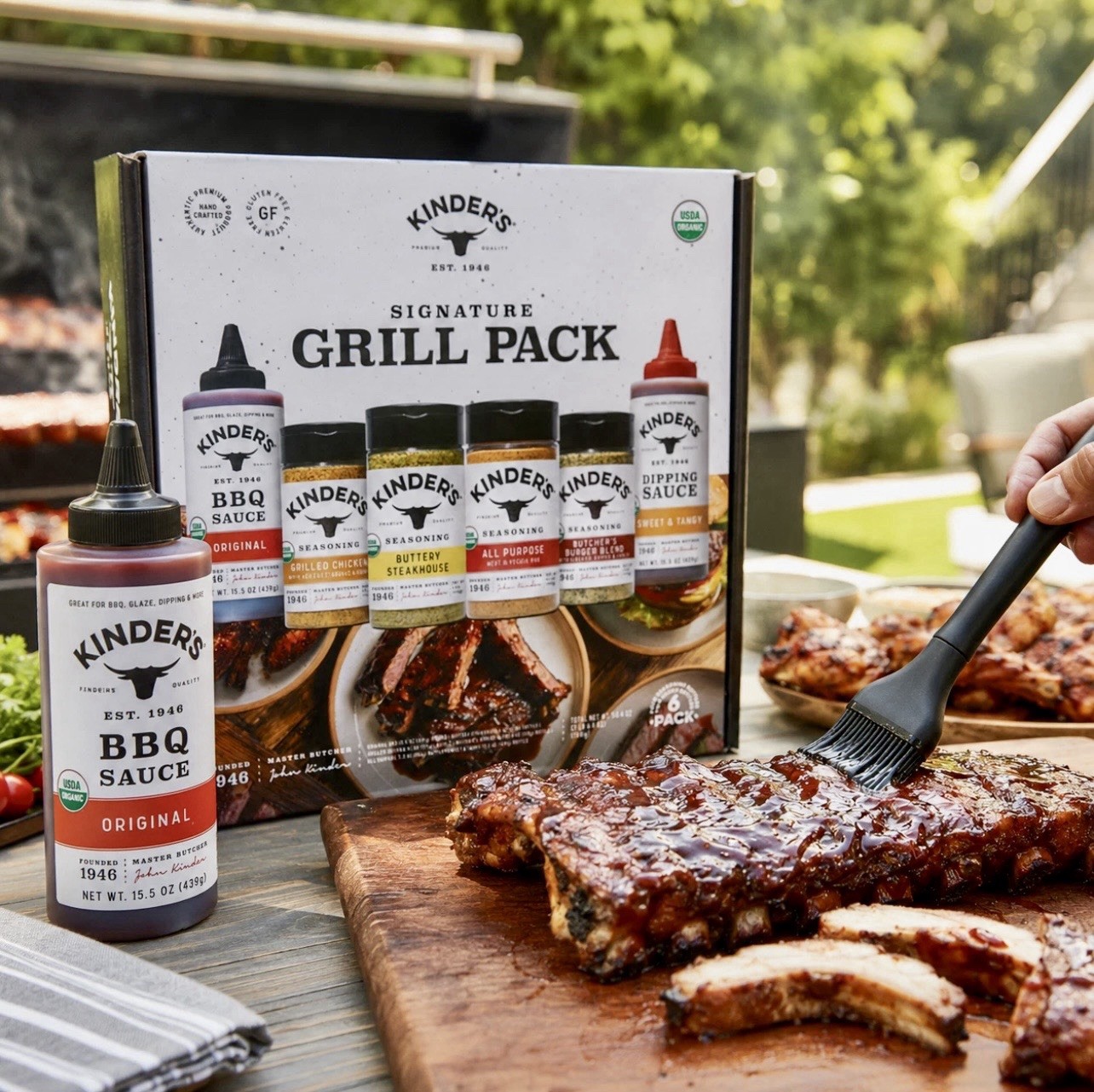 Kinder’s Signature Grill BBQ Pack Organic Seasoning & Sauce Set 6-Pack 54.4 oz