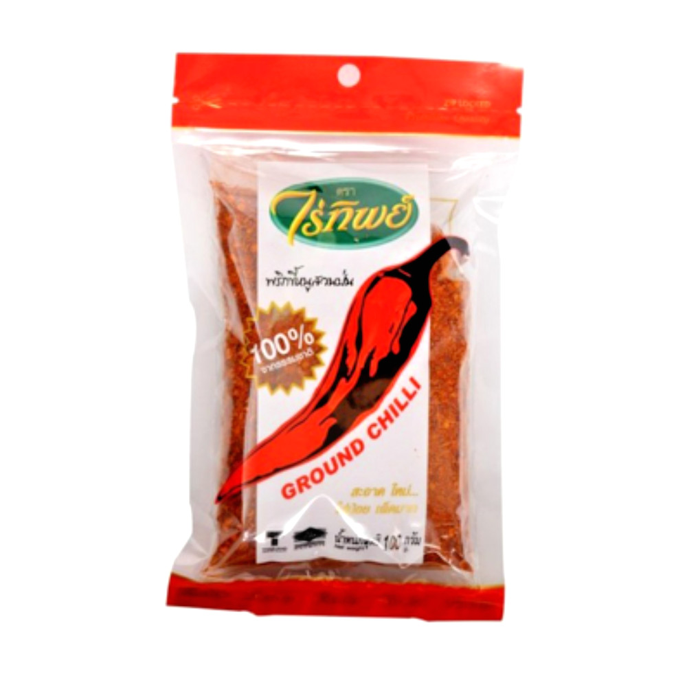 Raithip ground bird’s eye chilli 100 g. x 3 packets