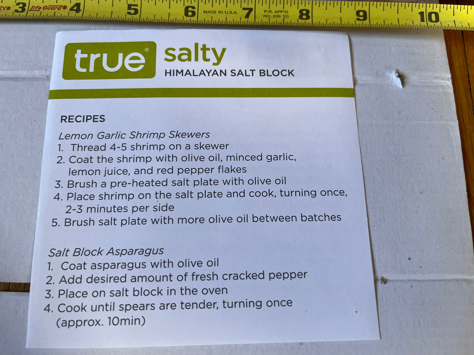 True salty Himalayan salt block 10”X5”X1.5” 6#