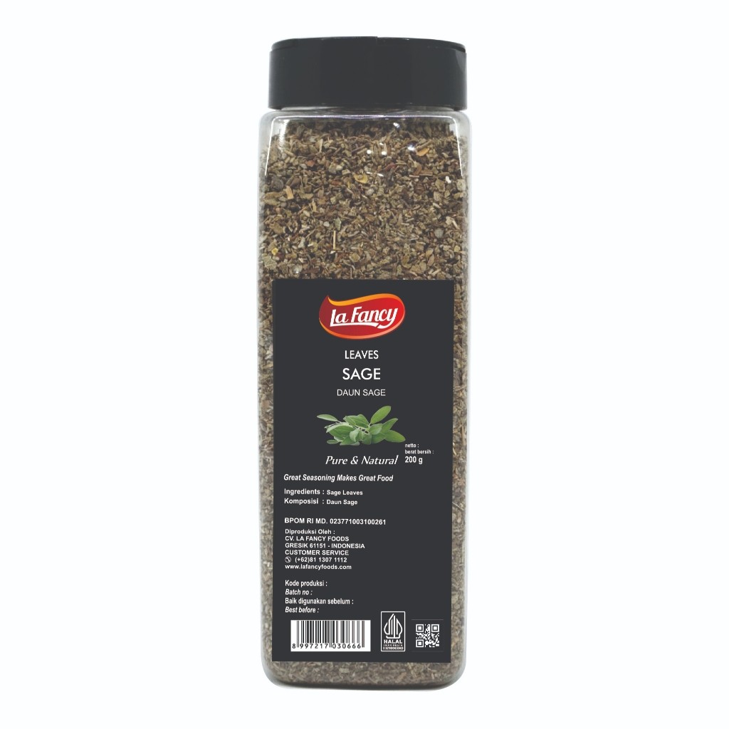 Sage Leaves Dried Herb 130g Jar Aromatic Seasoning