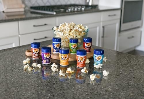 Popcorn Seasoning Variety Pack – 8 Mini Jars, 0.9 oz Each, Flavor Enhancer