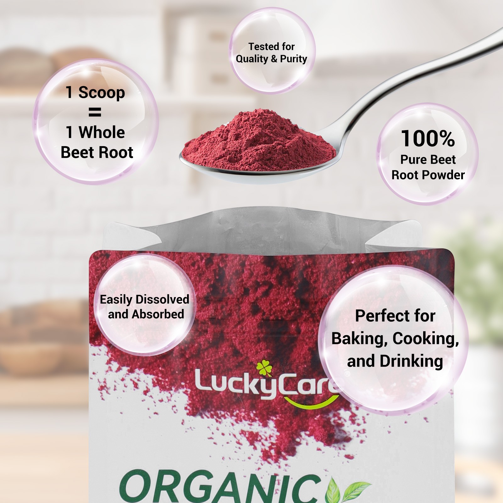 2LBS Organic Beet Root Powder Non-GMO Nitric Oxide Superfood Supplement