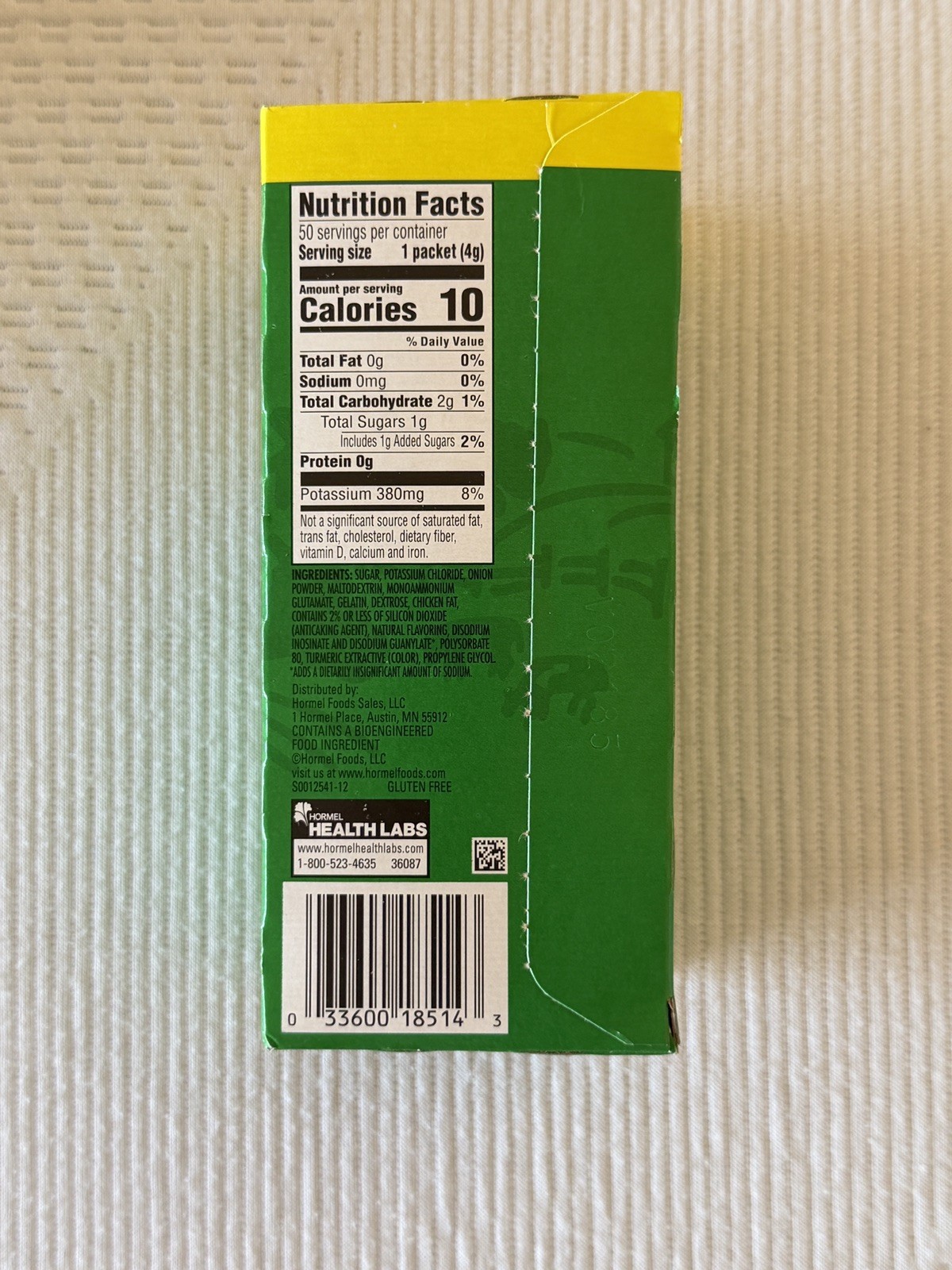 Herb Ox Chicken Bouillon Gluten Free Sodium Free 50 Pcks Base Stock Broth