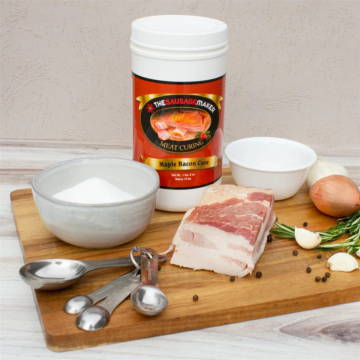 Maple Bacon Cure 1 lb 8 oz Cures 15 lbs Pork Belly – The Sausage Maker