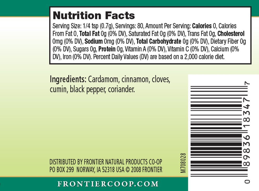 Frontier Bottled Garam Masala, 2 Ounce
